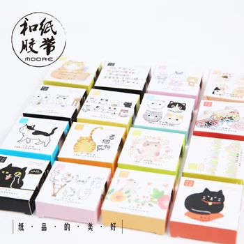 

Korean Garland Cat Series Washi Tape Adhesive Tape DIY Scrapbooking Sticker Label Masking Tape Home Decoration Stickers
