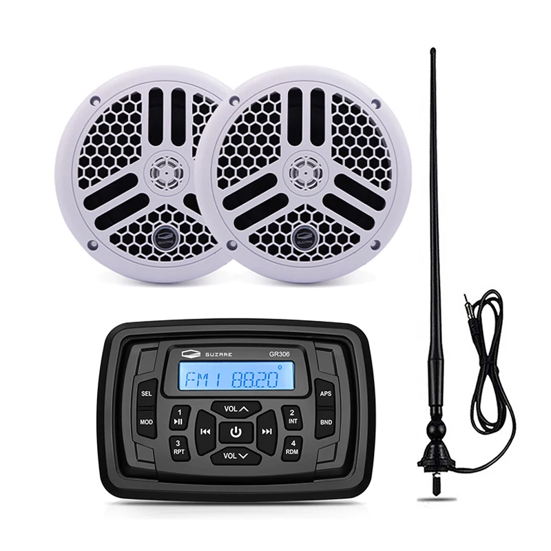 Морской Стерео Bluetooth Лодка Радио Аудио приемник MP3 автомобильный dvd плеер + 6 5