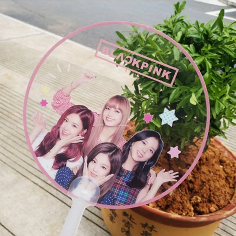 KPOP BlackPink New Album Kill This Love PVC Transparent Round Fans Summer Gift Party Decoration JISOO LISA JENNIE LXX191