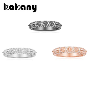 

KAKANY 2020 Fashion Glamour Cubic Zirconia 1: 1 Copy, Black, Pink Zircon Bone Finger, Luxury Jewelry Gift for Monaco Women