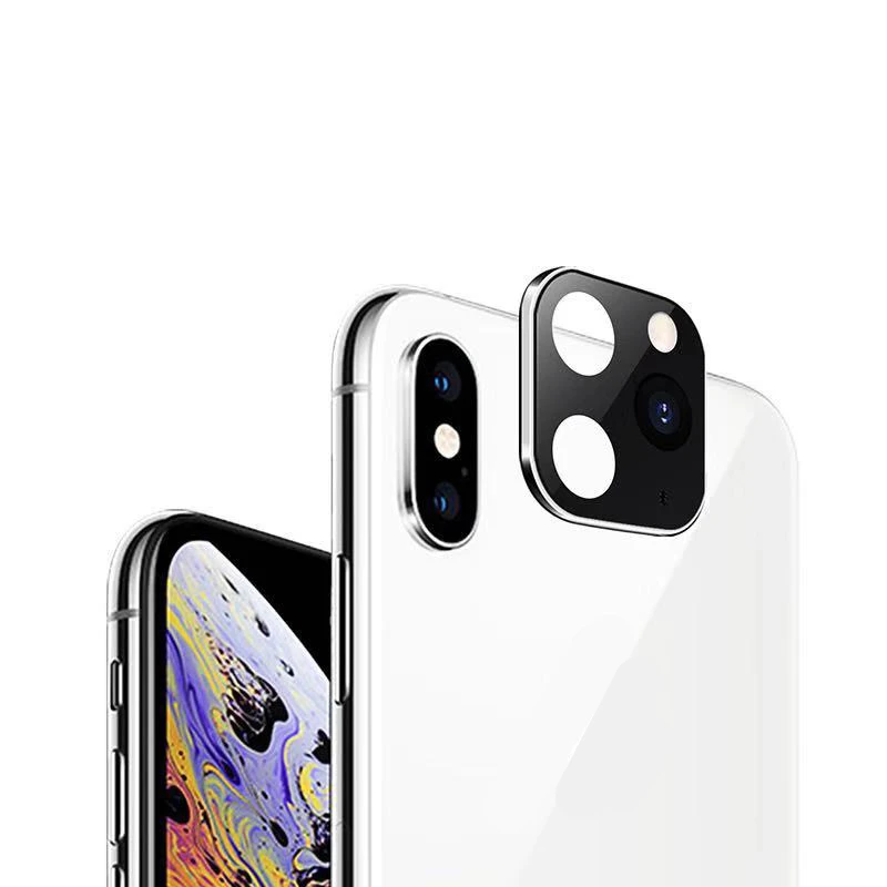 Подходит для iPhone Apple X XS MAX секундная смена 11Pro для Apple 11 PRO MAX наклейка на рассеиватель Модифицированная крышка камеры титановый сплав - Цвет: Silver