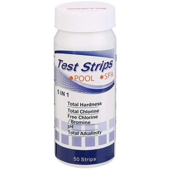 

50Pcs 5 in 1 Swimming Pool Water Test Kit, Spa Test Strip for Spa, Swimming Pool Chemistry Test Kit
