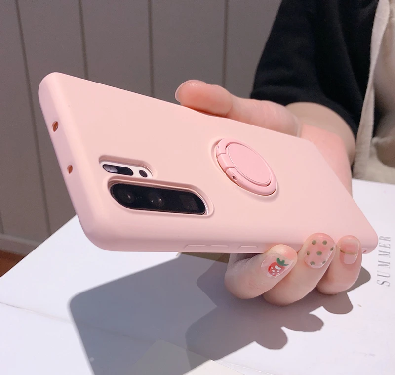 Мягкий силиконовый чехол для huawei P20 Lite Pro P30 mate 20 с металлическим кольцом, противоударный защитный чехол для huawei P20Lite, чехол s P 20