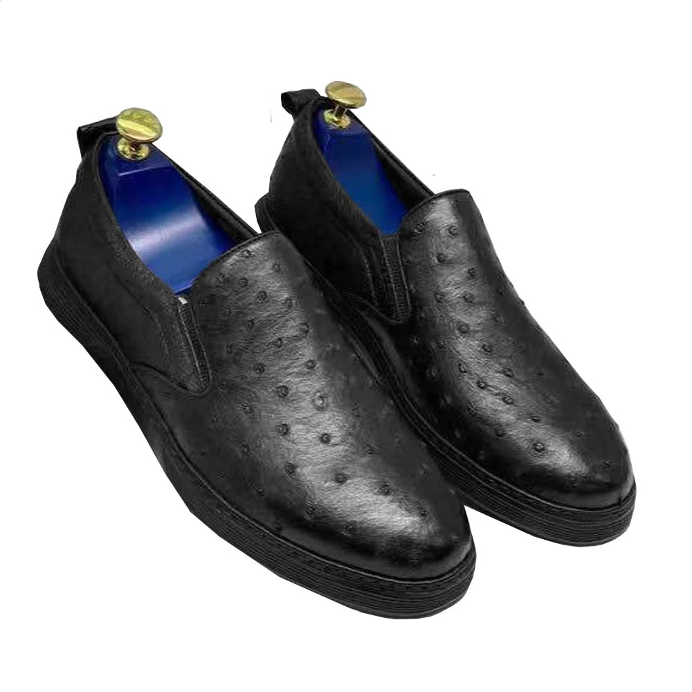 Hexiaofengdedian zapatos de piel de avestruz para hombre, zapatillas de ocio a la moda, novedad|Zapatos de hombre| AliExpress