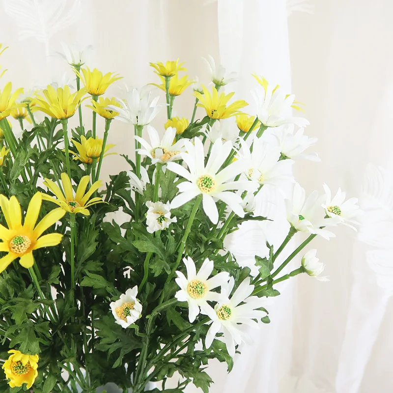 

Artificial Chrysanthemum Single Bottle Gerbera Sun Bouquet Living Room Table Flower Arrangement Hipster Wedding Artificial Flowe