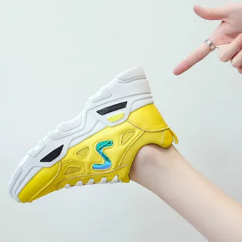 

New Lady Brand Women Flats Platform Shoes 2020 Spring Breathable Sneakers Shoes Flat Female Sports Shoes E14-41