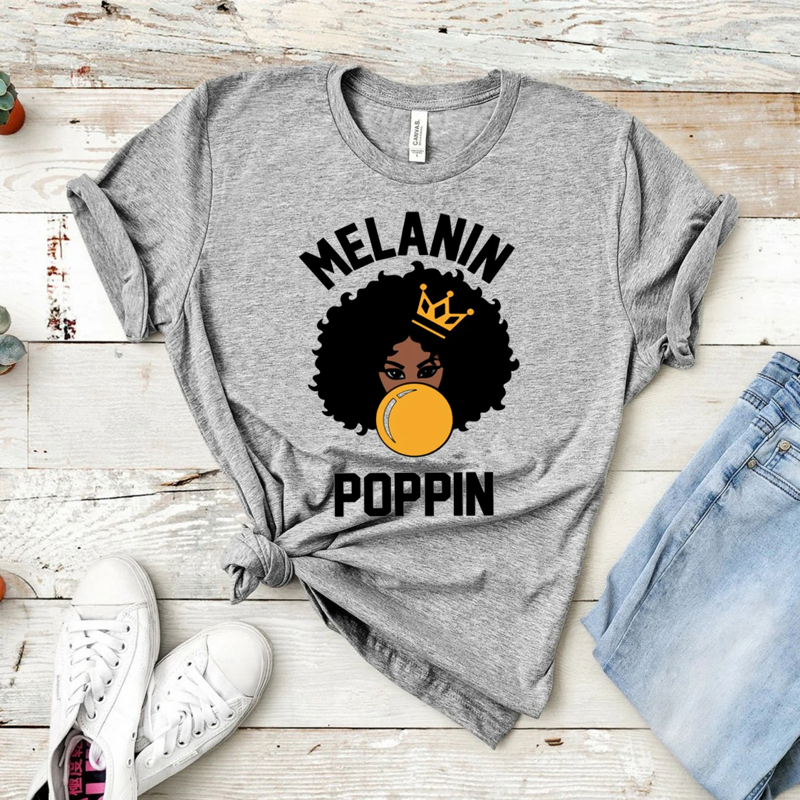 Женская футболка Melanin Been Poppin рубашка для афро-женщин Grphic черная девочек Magic BLM