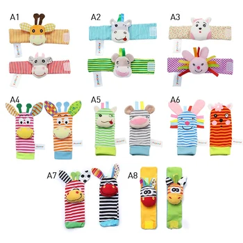 

Novelty Boys Girls Cartoon Animal Design Socks Wrist Rattle Toy Kids Party Supplies Gifts