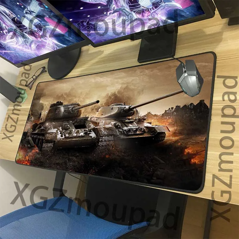 Большой коврик для мыши XGZ черный с блокировкой по краям Настольный клавиатуры