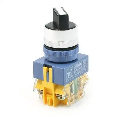 

AC 660V 10A 2 NO N/O 3 Position Rotary 4 Terminal Selector Switch Button Lock