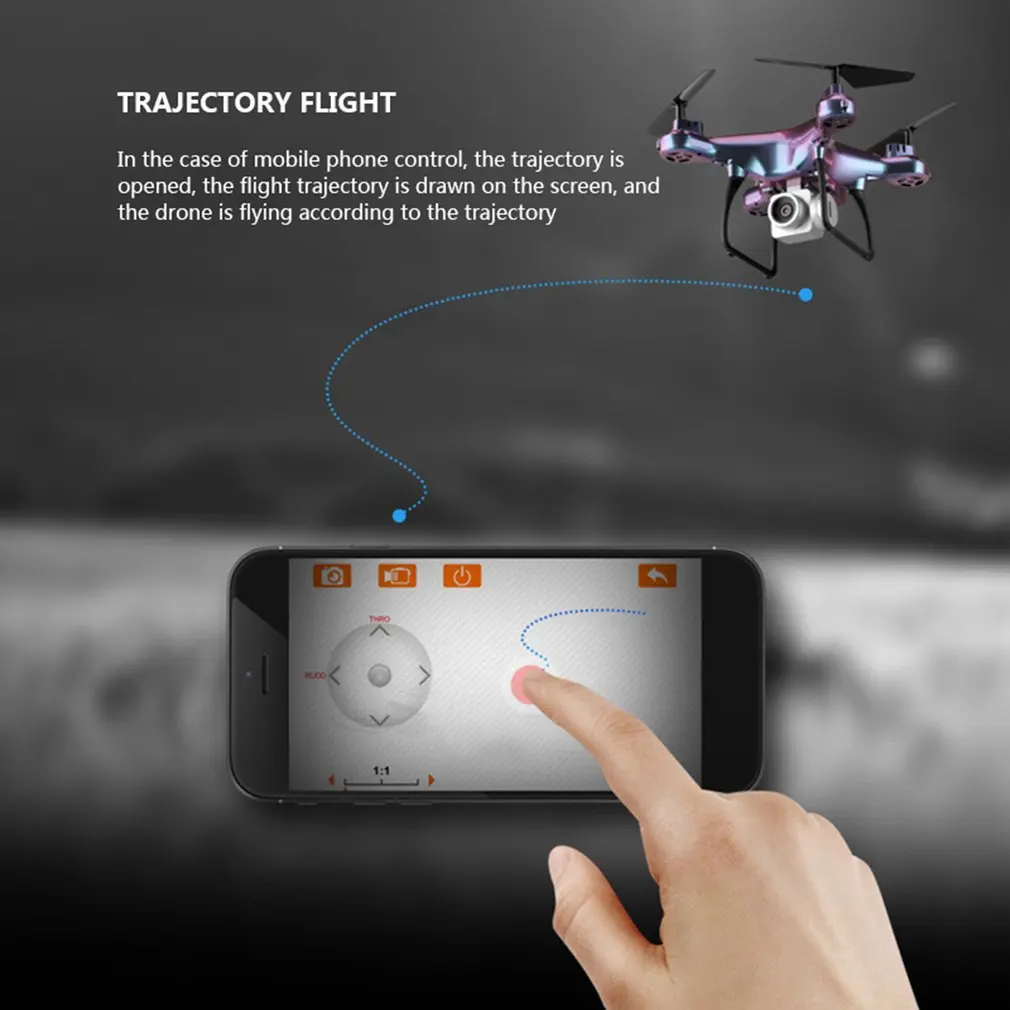 TC-1 Starry Sky Drone HD 720P/1080P/4K WiFi Aerial Photography HD Camera Drone 20 Minutes Flight RC Helicopter w/ VR Glasses