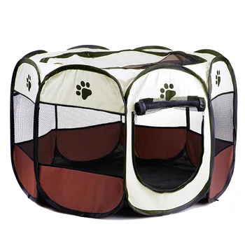 

Foldable Octagonal Pet Dog Fence Tent Waterproof Comfortable Breathable Mesh Pet House LBShipping