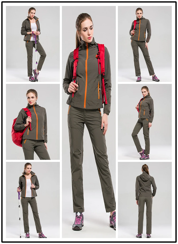Походный костюм куртка+ брюки мужские весна осень Открытый костюмы лето защита от солнца УФ с капюшоном куртка набор быстросохнущая дышащая