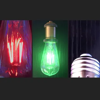 

Bulbs Colorful Lamp Bulb Red Blue Green Pink LED Lights Indoor Decorative Filament Bulb LED E27 Dimmable 4W 6W