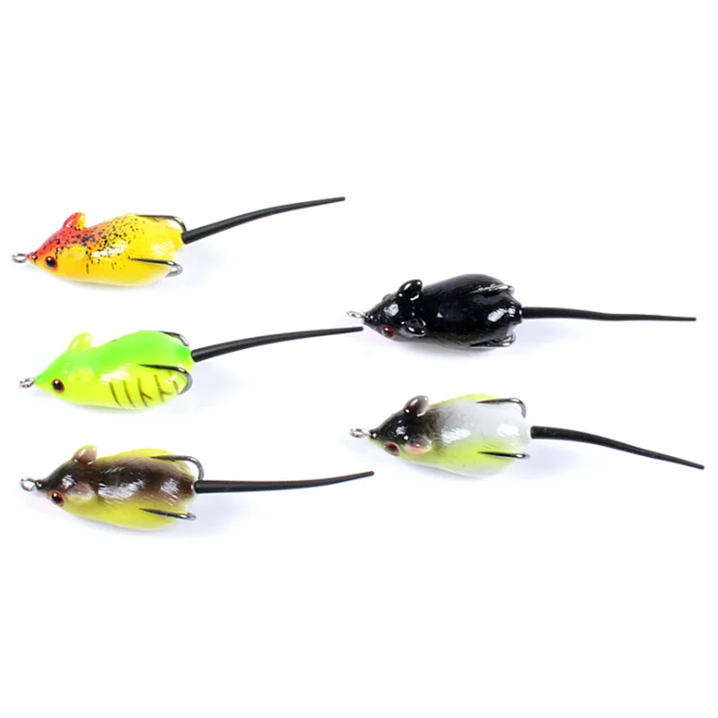 

Wobblers Bionic Bait Anti-corrosion 5pcs/set 8.2g/5.1cm 3D Eyes Mini Thunder Frog Plastic Soft Bait With Sharp Back Barb Hook