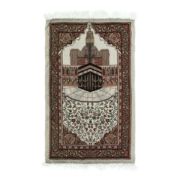

110x65cm Tassel Tapestry Bedroom Islamic Muslim Lightweight Prayer Rug Embroidery Decoration Gift Tablecloth Carpet Portable