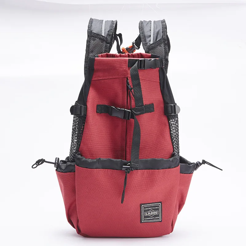 Переноска для собак на плечо, рюкзак для путешествий, сумки для собак, воздухопроницаемые моющиеся сетчатые Пешие прогулки, рюкзак - Цвет: red