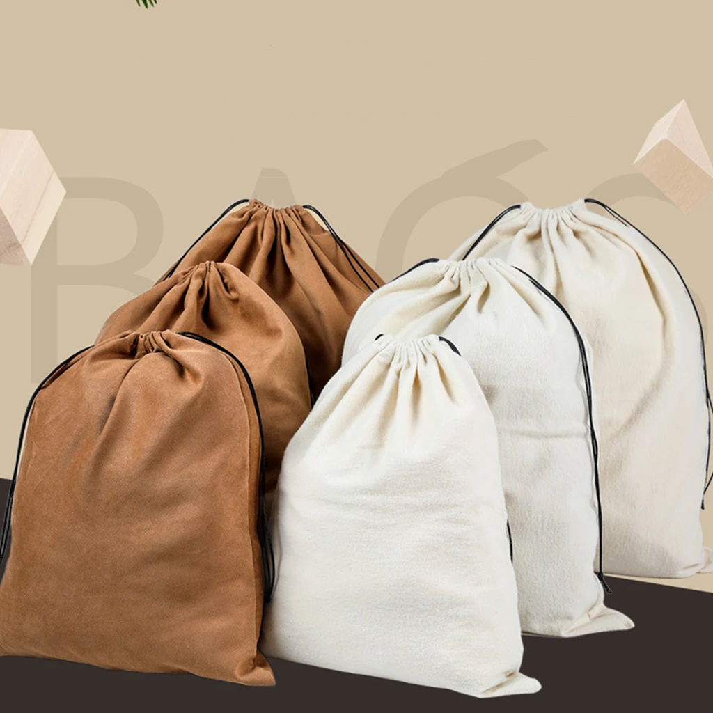Set of 4 Breathable Storage Pouch with Visual window HB Large drawstring Dust Cover Non Woven Bag 