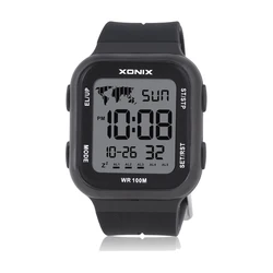 Men Women Dual time Sports Watch Multifunction Digital Watch 5 Groups of Alarms Waterproof 100m Swimming Diving Wristwatch