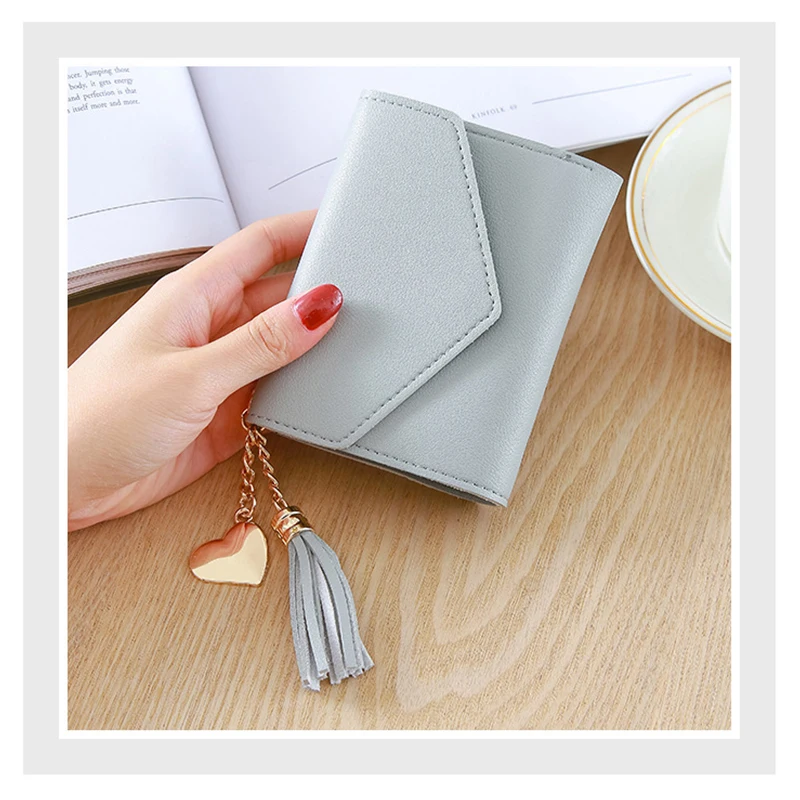 

New Fashion Women Small Clutch Wallet Zipper Purse Short Leather Card Holder Female Clutch Multi-functional Desiger Clip Wallets