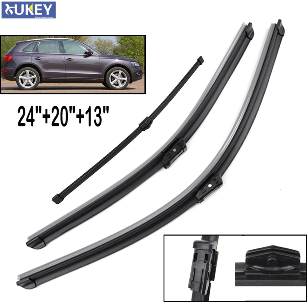 Xukey Parabrezza Anteriore Wiper Blades Set Per Audi Q5 Sq5 Mk1 2008 2009 2010 2011 2012 2013 2014 2015 2016 2017 24 "20" 13"