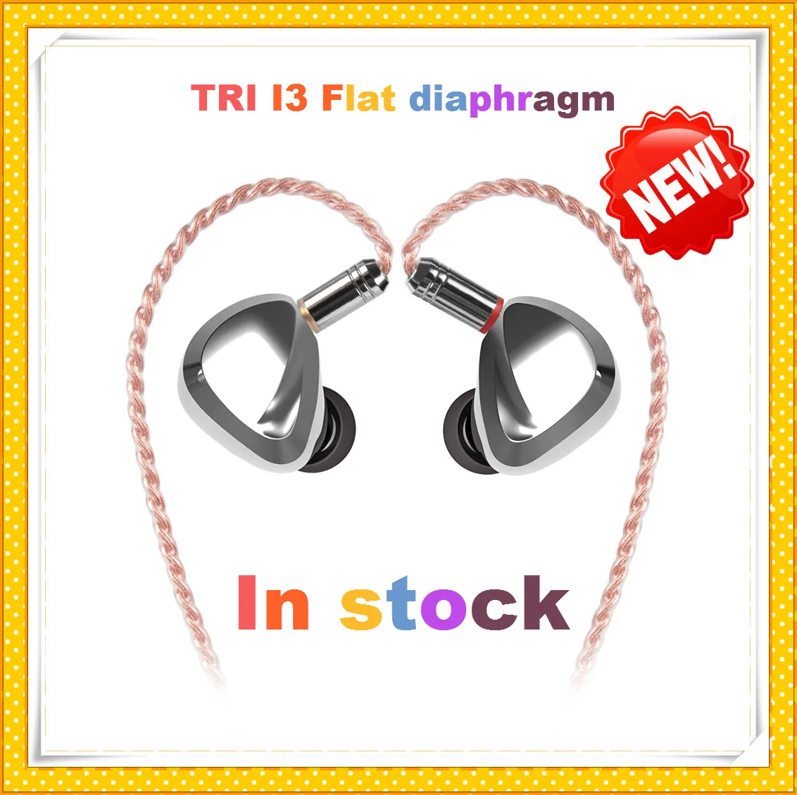 

TRI I3 Flat Diaphragm+Composite 8MM Dynamic Driver+Balanced Armature Driver Hybrid In Ear Earphone HIFI DJ Metal Earphones
