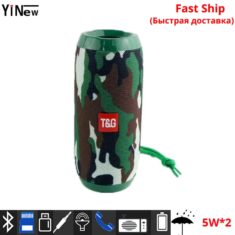 

Wireless Bluetooth Speaker 10W Waterproof column Subwoofer portable Speaker soundbar Mic Bass FM Radio MP3 Sound Box usb boombox
