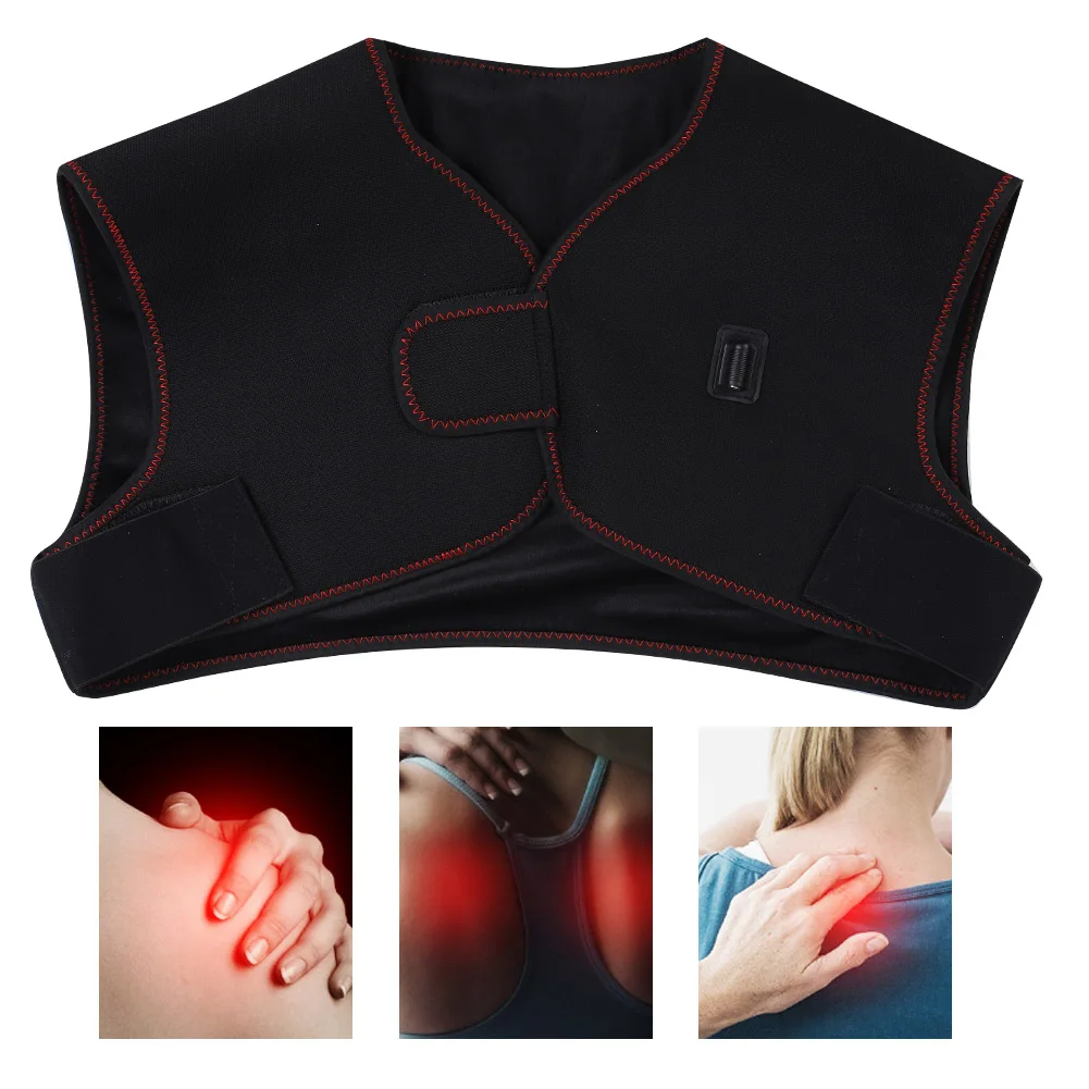 Электрическая теплотерапия регулируемый плечевой бандаж поддержка спины шейного позвонка плечо теплая реабилитация должна травмировать боль