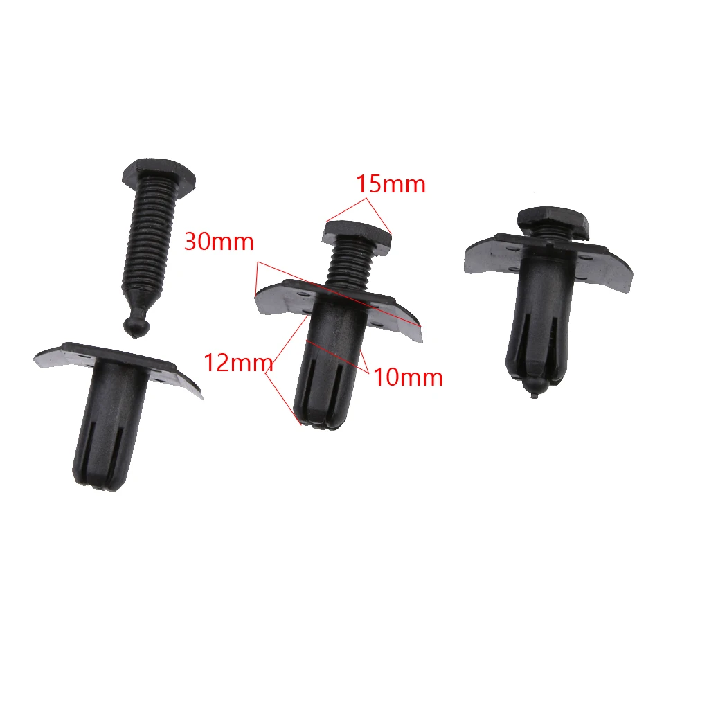 30pcs Front Rear Bumper Trim Clip Fastener Rivet 10mm For Mazda 3 BF8250233