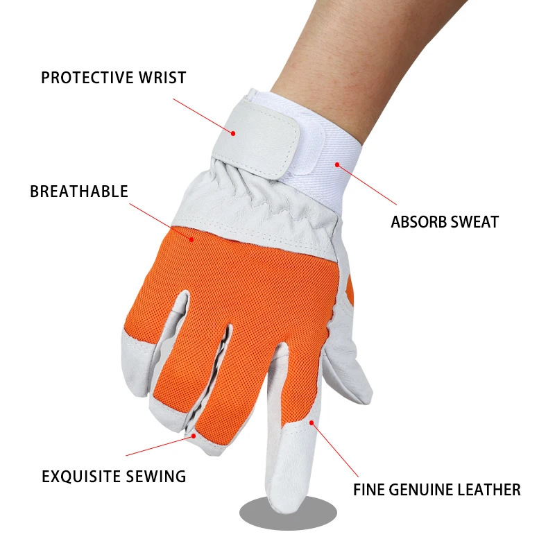 QIANGLEAF 3PCS Best Selling Products Mechanic Work Glove Leather Garden Coat Heavy Industrial Tool Gloves 505