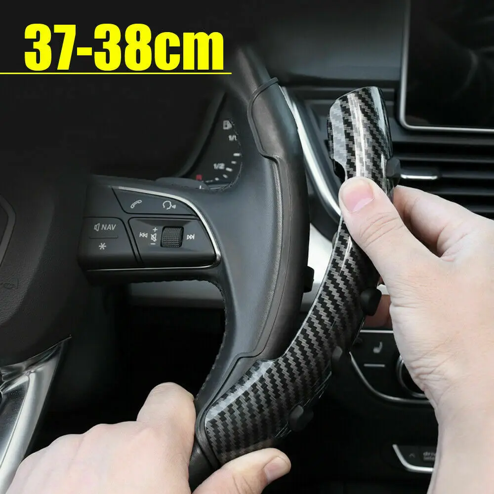 2x Car Steering Wheel Booster Non-Slip Cover Carbon Fiber Universal Accessories