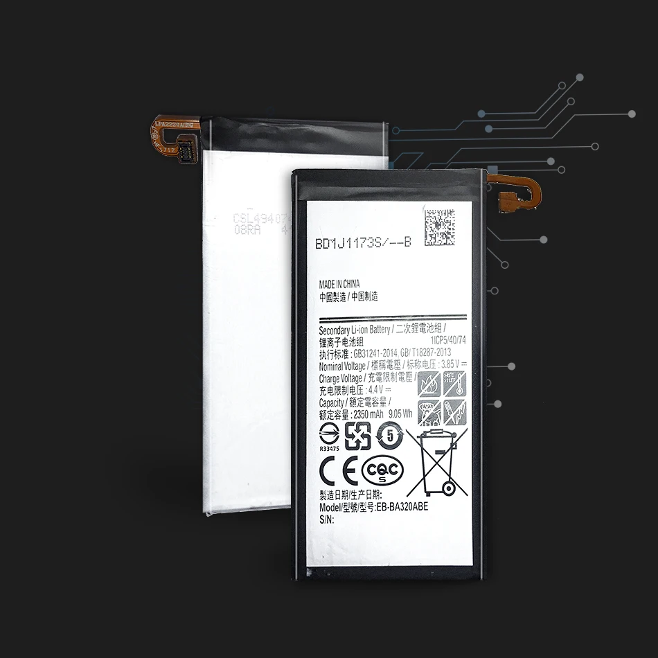 Батарея мобильного телефона для Samsung Galaxy A3 a320 A320F SM-A320F EB-BA320ABE 2350mAh литий-ионная литиевая батарея
