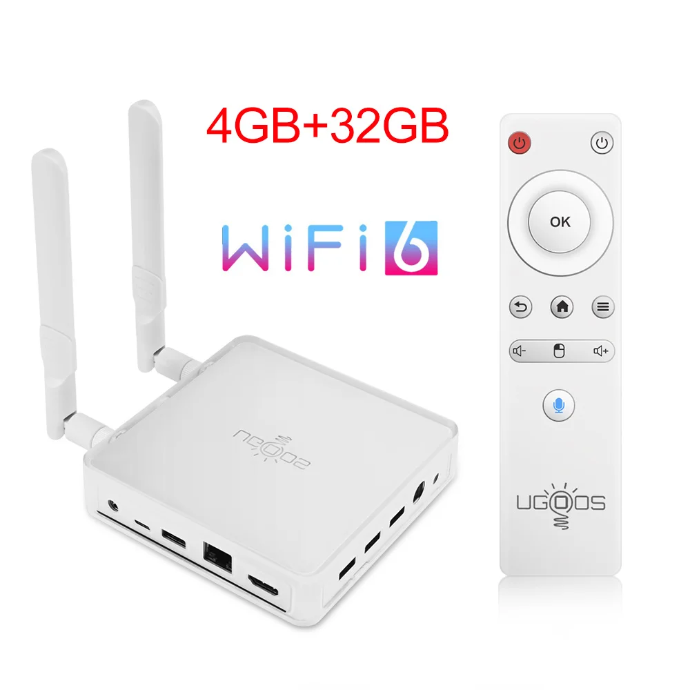 UGOOS AM7 TV BOX Android 11 Amlogic S905X4 DDR4 4GB RAM 32GB ROM Support AV1 CEC HDR WiFi6 1000M BT5.0 OTT 4K TVBOX Set top box 