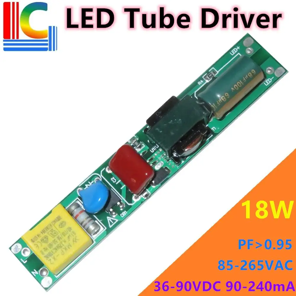 

6W 9W 12W 15W 18W LED Tube Driver adapter 80mA 100mA 120mA 180mA 200mA 220mA 230mA 240mA for 0.6M 0.9M 1.2M T5 T8 Tube AC85-265V