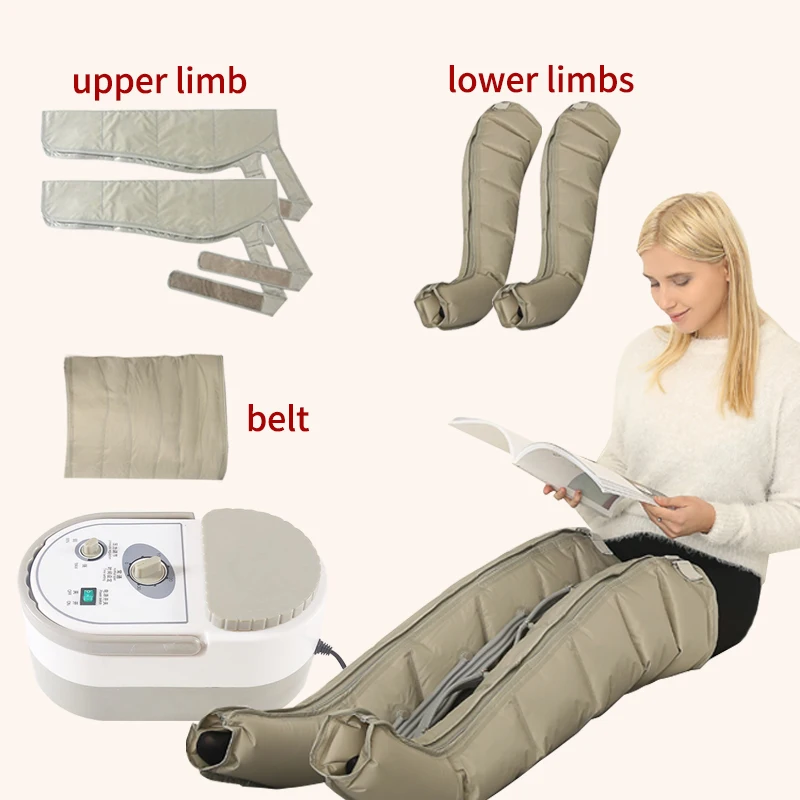 Электрический воздушный компрессионный массажер для ног обертывания ног для стоп, лодыжек до середины икры терапии способствует хорошему кровообращению снимают усталость
