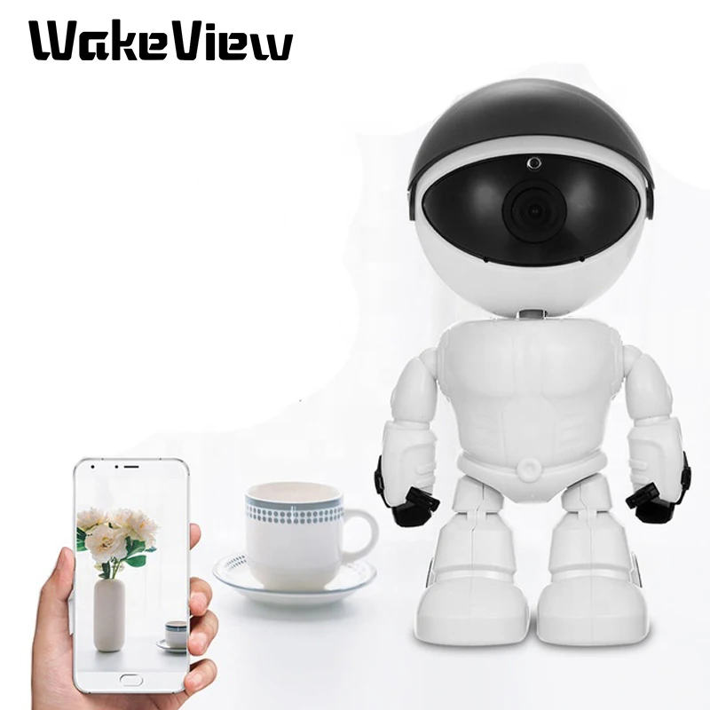 WakeView робот беспроводной P2P Облачное хранилище IP wifi камера ночного видения многоязычные языки дистанционного наблюдения сигнализация IOS Android IR