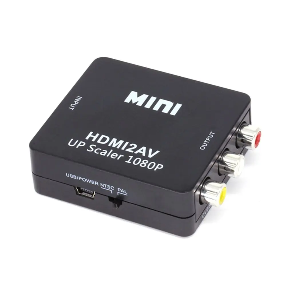 HDMI К AV скейлер адаптер HD видео конвертер коробка HDMI к RCA AV/CVSB L/R видео 1080P HDMI2AV Поддержка NTSC PAL