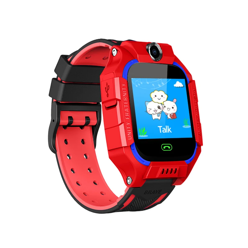 2G Смарт-часы с sim-картой LSB база GSM локатор сенсорный экран трекер SOS для детей подарок для детей анти-потеря samrt часы видео часы - Цвет: Красный