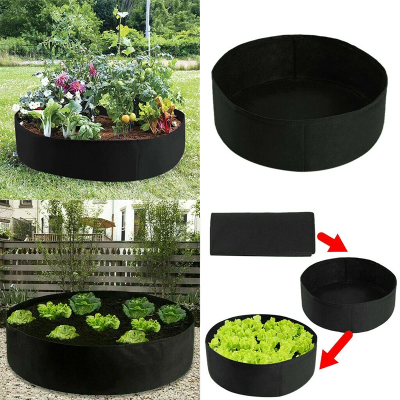 

Garden Felt Bags Raised Growing bag Garden bed Round Planting Container Grow Bags Breathable Planter Pot for Plants Nursery Pot
