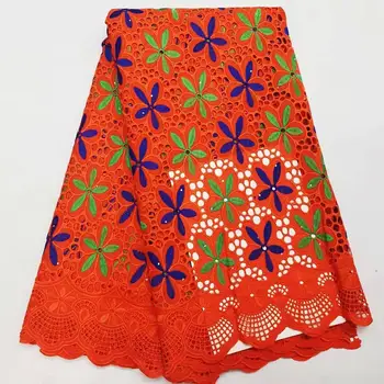 

newcoming african eyelet swiss voile lace fabric 5yards african hollow out cotton lace fabric for dress sewing F16OC225