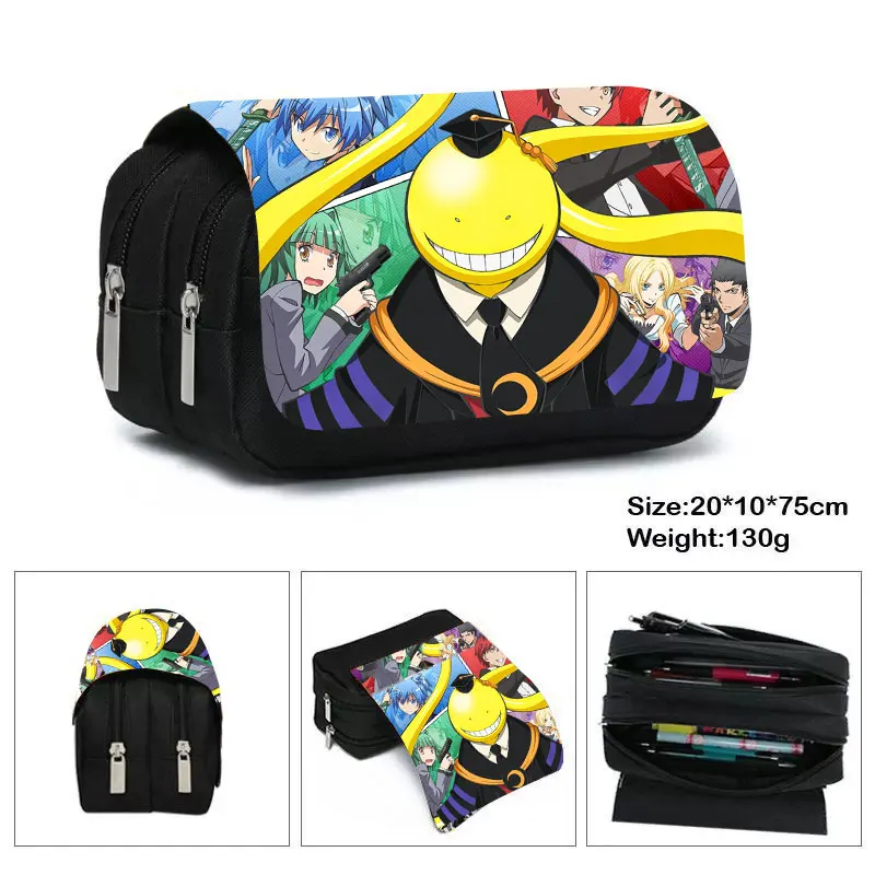 

Anime Assassination Classroom Pencil Bag Teenager Stationery Bag Boys Girls Pencil Box CosmeticCase Kids School Supplies Gift