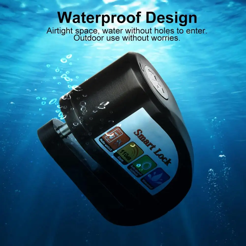 Смарт Bluetooth Мотоциклетный велосипедный замок приложение без ключа авто кражи на
