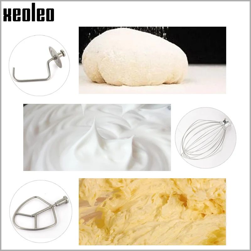 XEOLEO Planetary mixer Food mixer Bread dough mixer Commercial Dough kneading machine with Stainless Steel Bowl 500W 3-speed