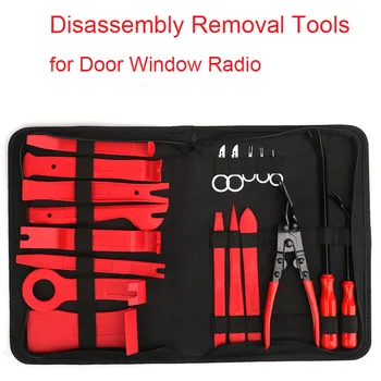 

19 Pcs Car Panel Trim Removal Tools Kit for Headlight Door Window Radio Disassembly Removal Tool Kits Car Tools Set