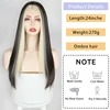 Black Long Straight Wig For Women Both sides Gold Hair Middle Part Heat Resistant Wavy Cosplay Wig For Girl ► Photo 3/6