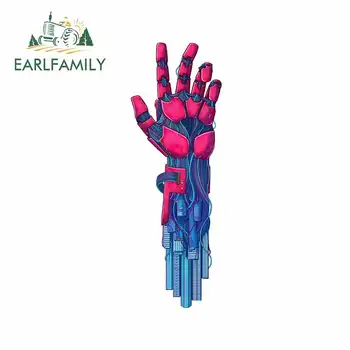 

EARLFAMILY 13cm x 4.6cm for Cyber Punk City Arm Personality Scratch-Proof Trunk Car Sticker Windows Decal Cartoon Vinyl Car Wrap