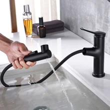 Bathroom Pull-out Faucet Extender External Shower Head Washbasin Tap Water Divider Bidet Sprayer for Hair Washing Toilet Clean