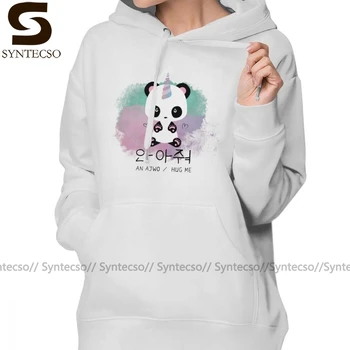 

Pandicorn Hoodie Pandicorn Hugs Hoodies Over Sized Blue Hoodies Women Kawaii Long Sleeve Cotton Streetwear Pullover Hoodie