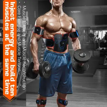 

Muscle Stimulator Waist Belt Arm Leg Hip Band Portable USB Rechargeable Fitness Machine Abdominal Exerciser Training Device