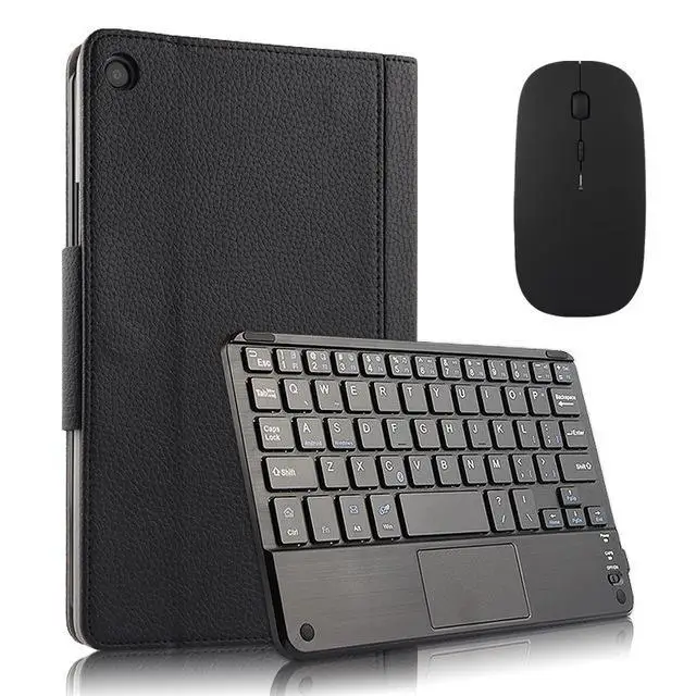 Чехол для Xiao mi Pad 4 mi Pad4 Plus Беспроводная bluetooth-клавиатура защитный чехол из искусственной кожи mi Pad 4 Plus 4plus 10,1 чехол для планшета - Цвет: black and mouse
